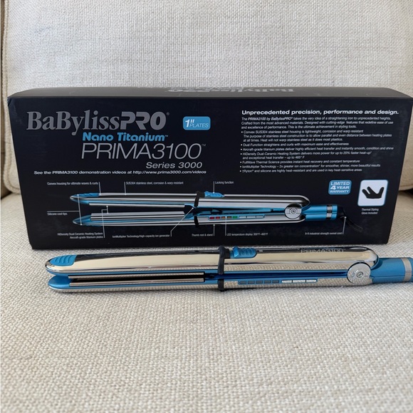 BaBylissPRO  Nano Titanium Prima 3100 1” Ionic Hair Straightener - Picture 4 of 15